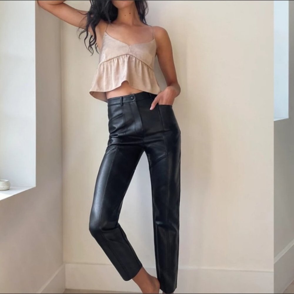 Wilfred Black Straight Leg Pants